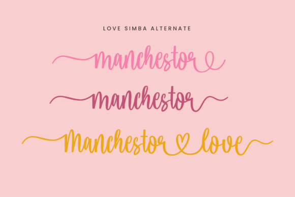 Love Simba Font PNG with transparent background - Preview 3