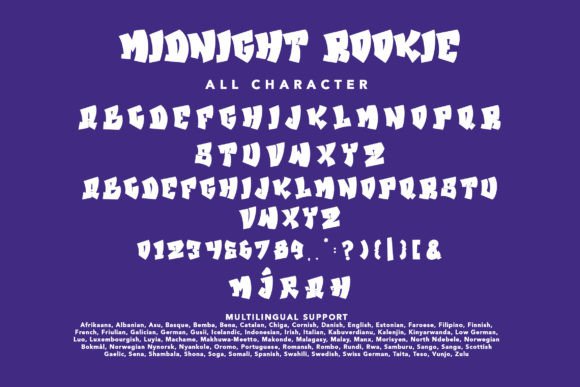 Midnight Rookie Font PNG with transparent background - Preview 6