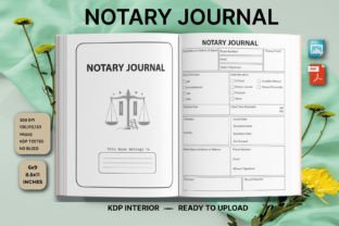 Notary Journal for KDP Interior Graphic by Shumaya · Creative Fabrica