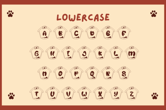 Paw House Monogram Font PNG with transparent background - Preview 5