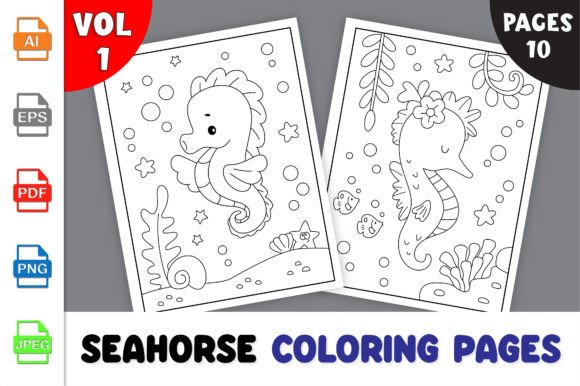 Seahorse Coloring Pages Vol-1