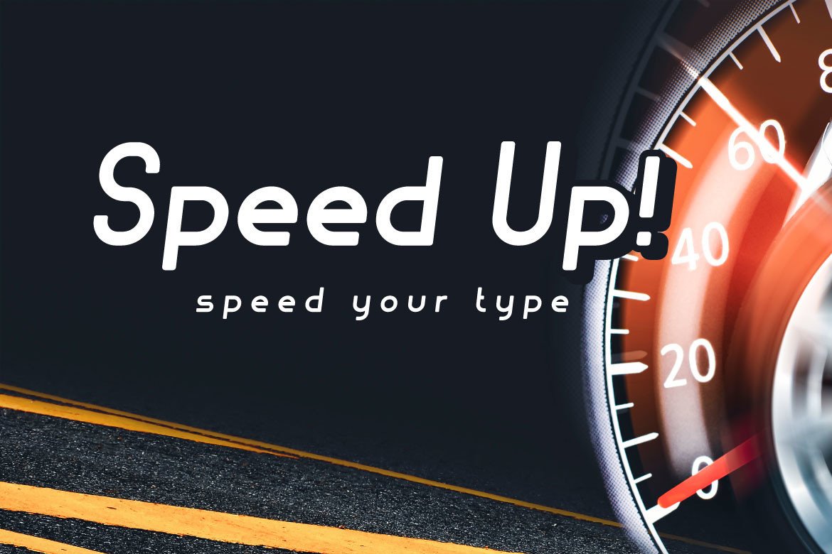 Speed Up preview: dynamic narrow sporty sans-serif