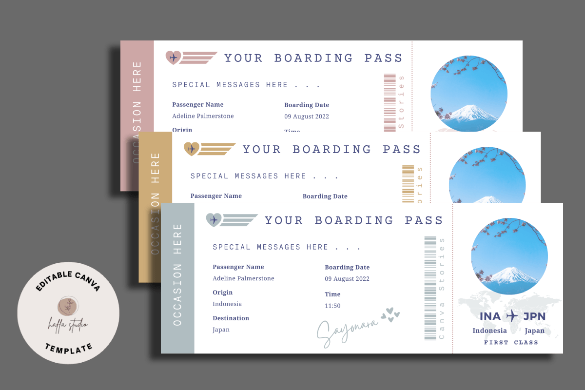 Canva Fake Boarding Ticket Template
