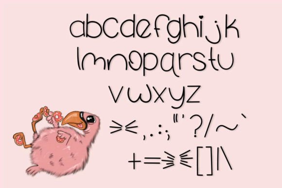 Fluffy Flamingo Font - Preview 1