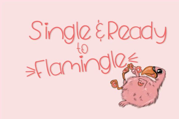 Fluffy Flamingo Font - Preview 2