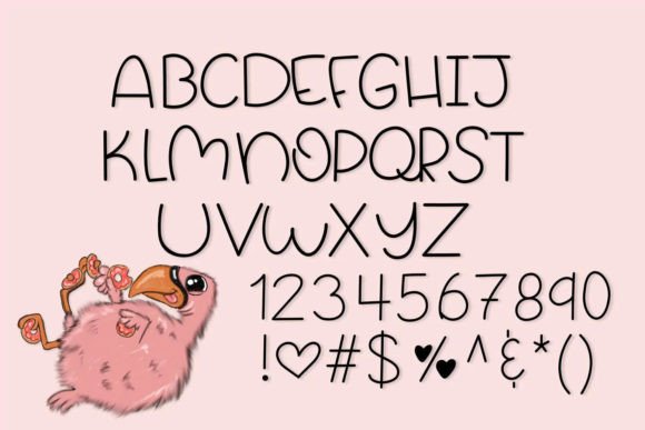 Fluffy Flamingo Font - Preview 4