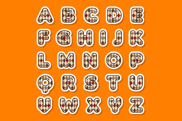 Harlequin Font PNG with transparent background - Preview 1