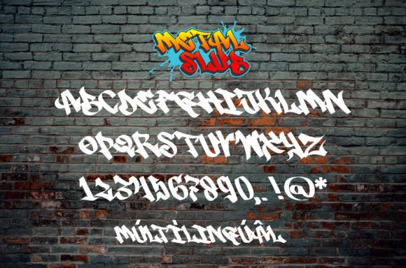 Metal Slub Font PNG with transparent background - Preview 1