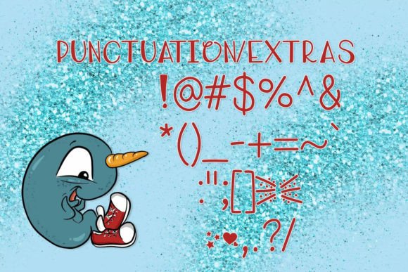 Narwhal Shoes Font PNG with transparent background - Preview 2