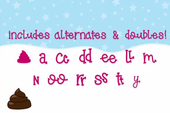 Penguin Poop Font PNG with transparent background - Preview 3
