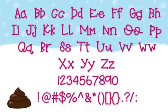 Penguin Poop Font PNG with transparent background - Preview 4