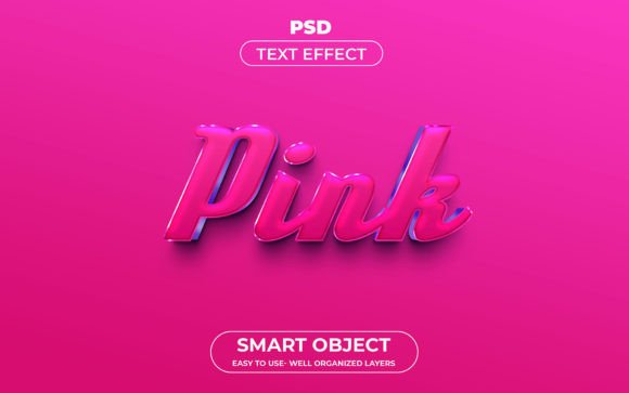 Pink 3D Editable PSD Text Effect Style Graphic Layer Styles By mdjahidul99519