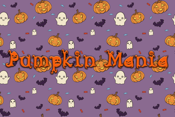 Pumpkin Mania Font PNG with transparent background - Preview 1