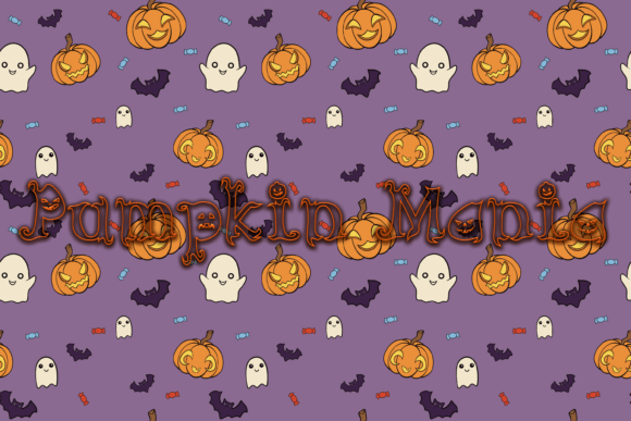 Pumpkin Mania Font PNG with transparent background - Preview 2