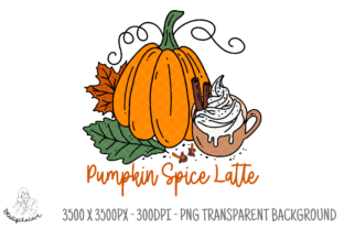 Pumpkin Spice Latte Fall PNG Sublimation Graphic by Totedigitalart ...