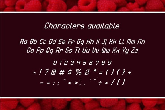 Rasberry Font PNG with transparent background - Preview 1