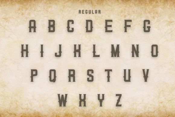 Rocky Vintage Font PNG with transparent background - Preview 1