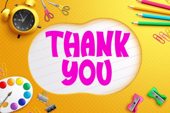 School Party Font PNG with transparent background - Preview 4