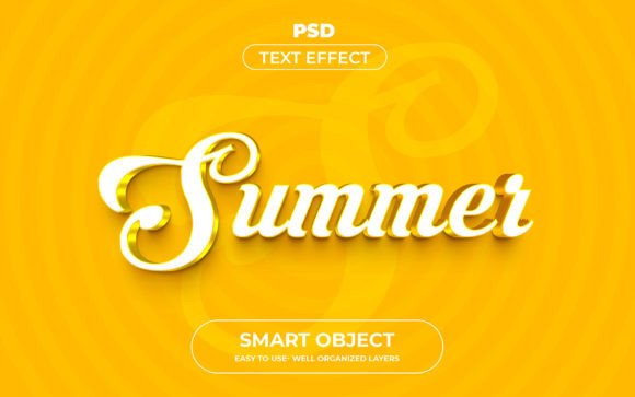 Summer 3D Editable PSD Text Effect Style Graphic Layer Styles By mdjahidul99519