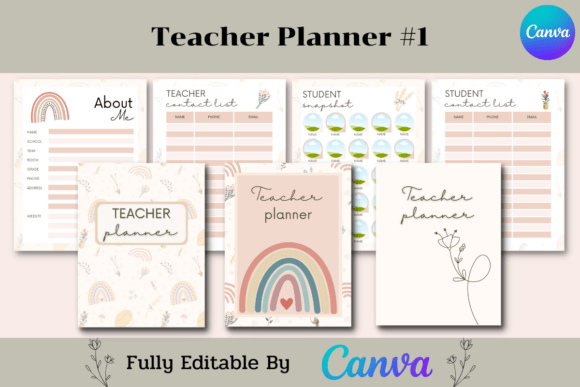 Teacher Planner Canva Template - Digital