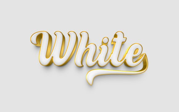 White 3D Editable PSD Text Effect Style Graphic Layer Styles By mdjahidul99519