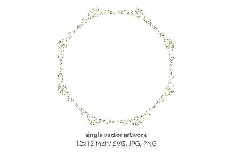 Elegant Luxury Scroll Label Vector Frame Graphic by biljanacvetanovic ...