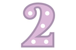 Number 2, Marquee Style SVG Cut file by Creative Fabrica Crafts