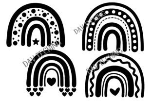 Boho Rainbow SVG Bundle Graphic by Dev Teching · Creative Fabrica