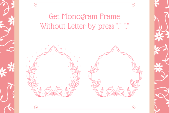 Rimana Monogram Font PNG with transparent background - Preview 3