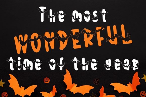 Bat Night Font PNG with transparent background - Preview 1