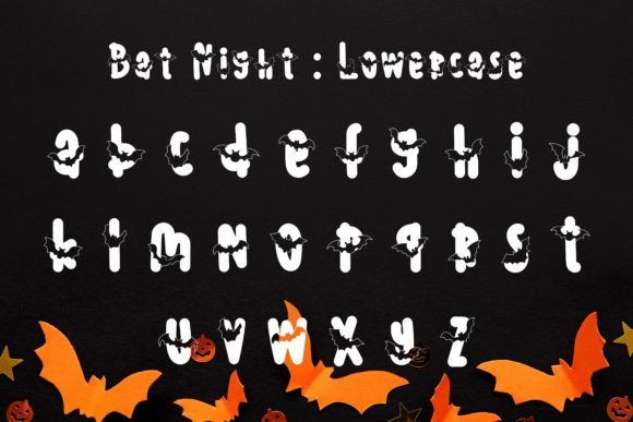 Bat Night Font PNG with transparent background - Preview 3