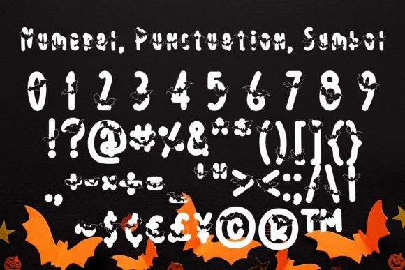 Bat Night Font PNG with transparent background - Preview 4