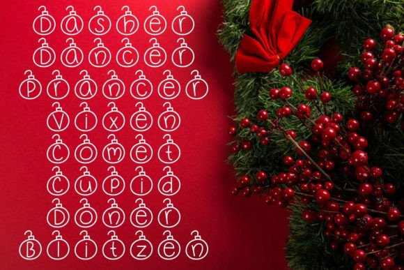 Christmas Baubles Font - Preview 1