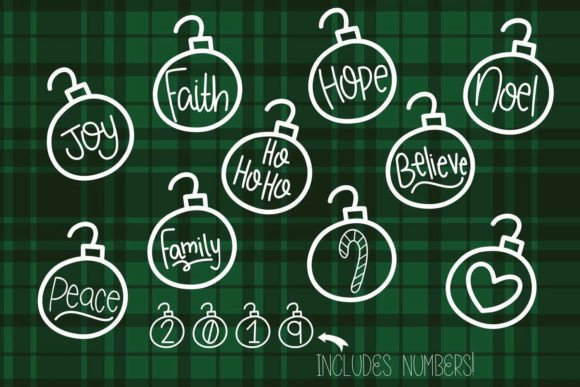 Christmas Baubles Font - Preview 2