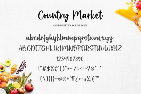Country Market Font PNG with transparent background - Preview 5