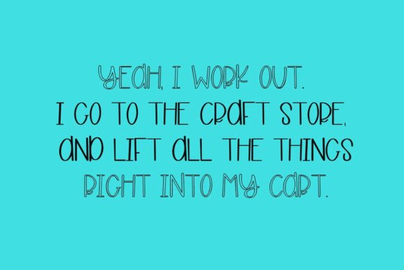 Crafting is My Cardio Font - Preview 3