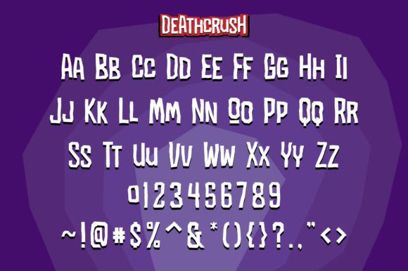 Deathcrush Font PNG with transparent background - Preview 2