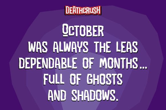 Deathcrush Font PNG with transparent background - Preview 3