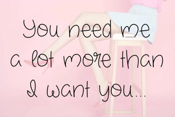 Girlfriend Material Font PNG with transparent background - Preview 1