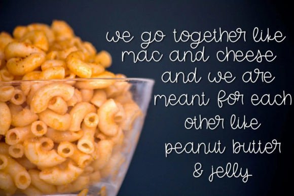 Macaroni and Cheese Font PNG with transparent background - Preview 2