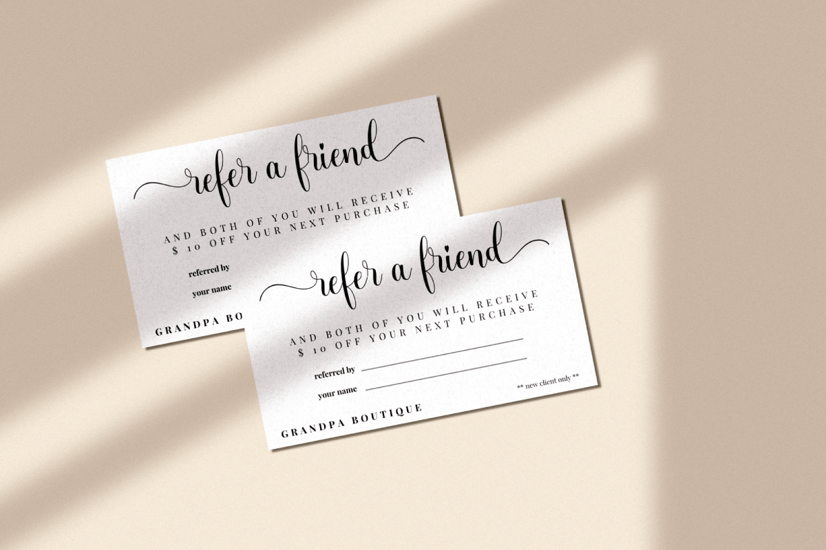 Printable Referral Canva Card Template