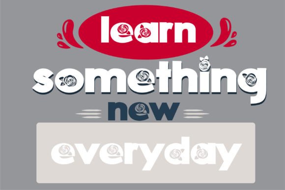 Red Rosies Font PNG with transparent background - Preview 5