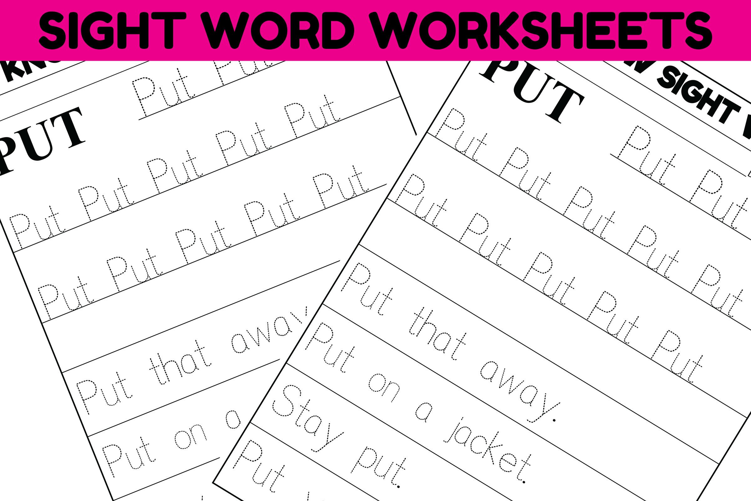 Sight Word Practice Worksheet - PUT Graphic by Sarita_Kidobolt ...