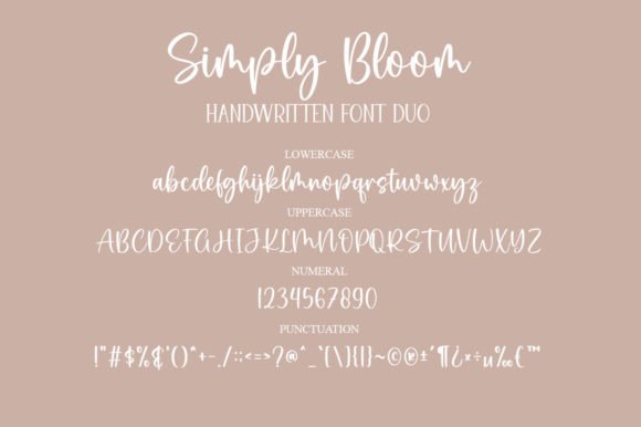 Simply Bloom Duo Font PNG with transparent background - Preview 5