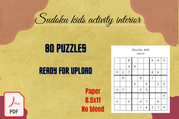 Sudoku Easy Puzzle Activity for Kids KDP Graphic by Creative Interior ...