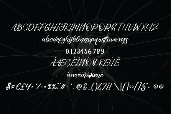 Ghost Spider Font PNG with transparent background - Preview 3