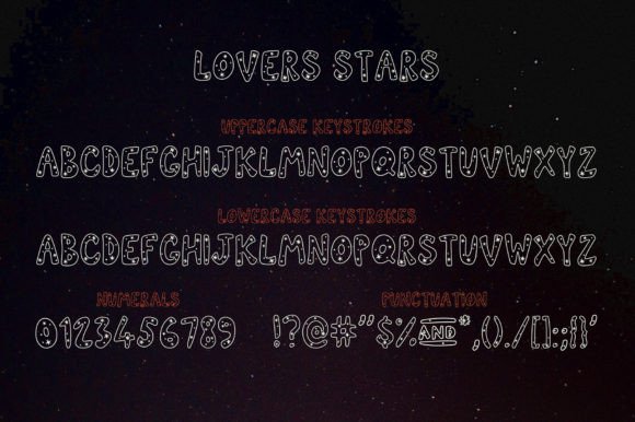 Lovers Stars Font PNG with transparent background - Preview 5