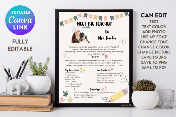 Meet the Teacher Canva Template