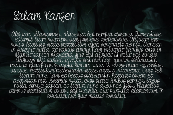 Salam Kangen Font font preview - 2