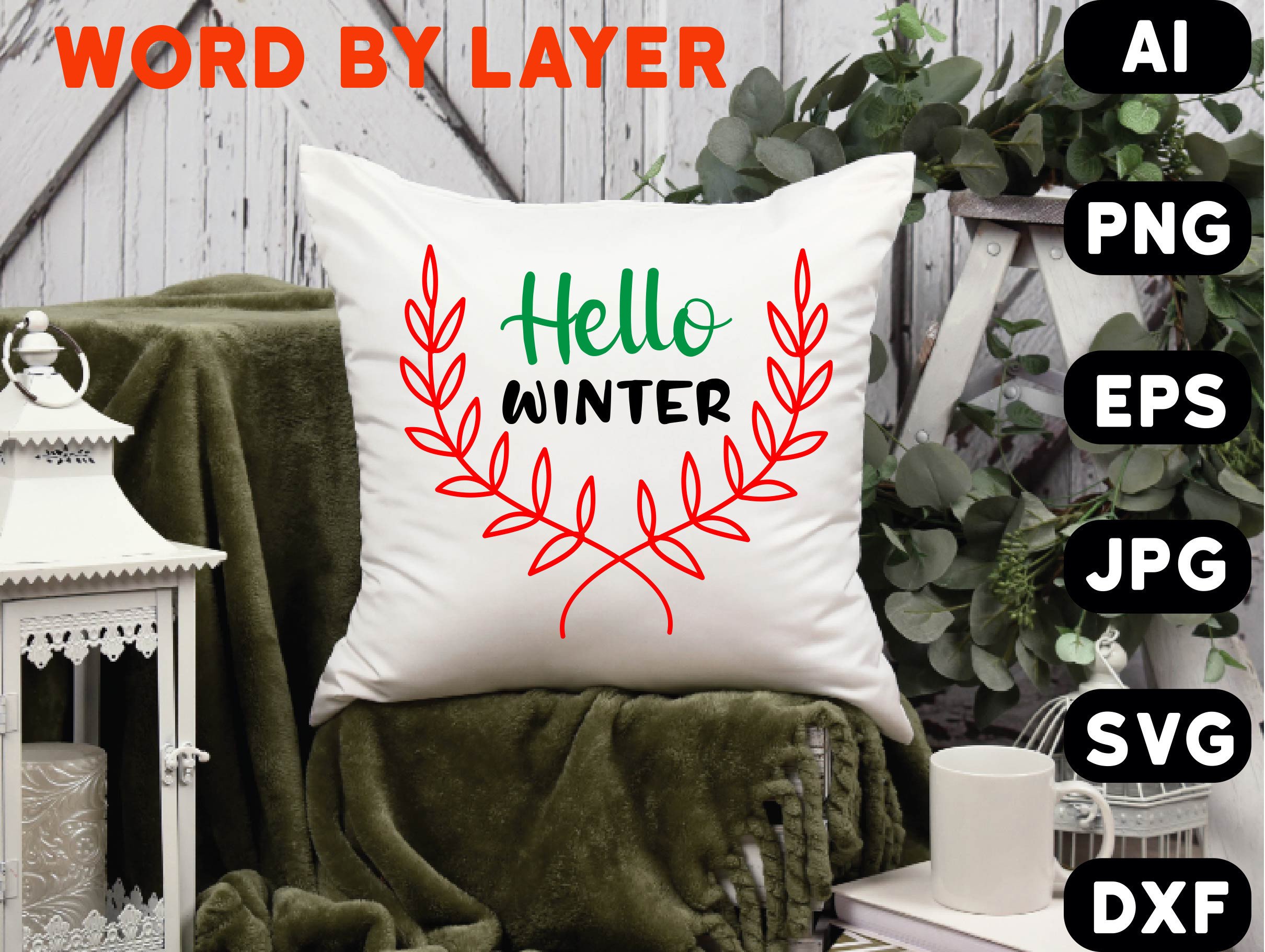 Hello Winter SVG Design Graphic by RhDesign · Creative Fabrica